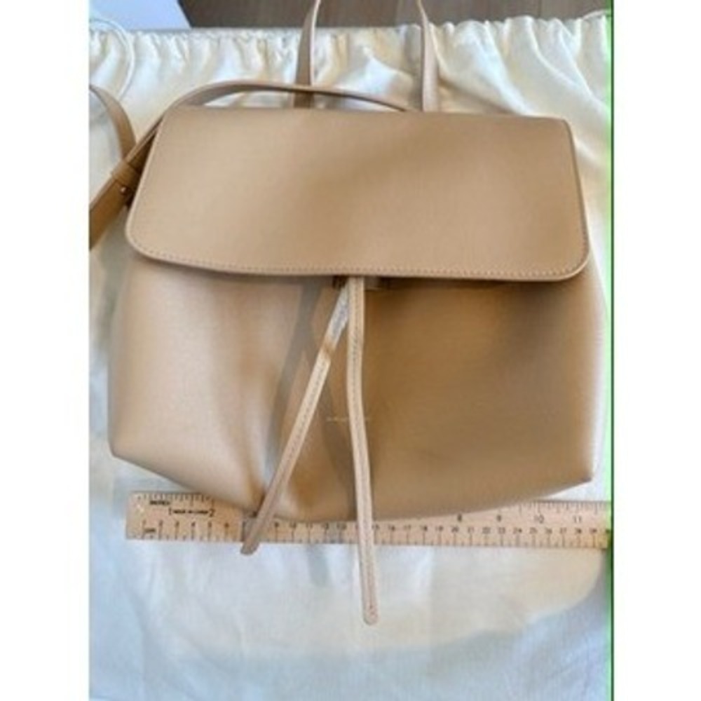 Mansur Gavriel Lady Bag Sand Beige Pebbled Leather Satchel Crossbody Handbag - Picture 7 of 7